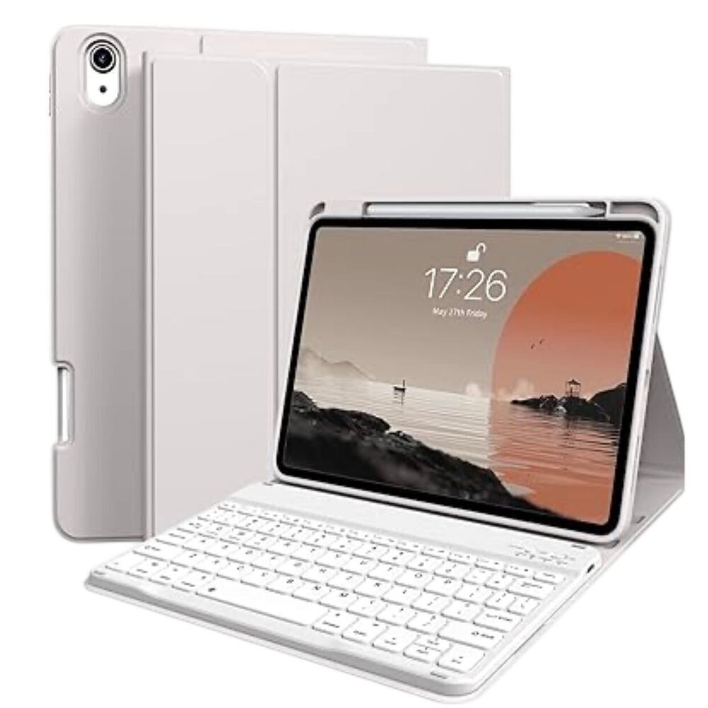 Bluetooth Wireless Keyboard Case For iPad 10.2", 7/8/9 Generation, Gray, NWT - Picture 1 of 7